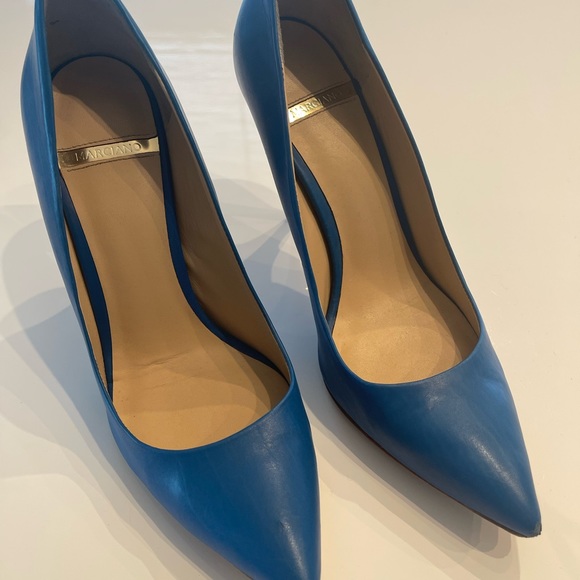 Marciano Blue Leather Pump - Picture 3 of 5